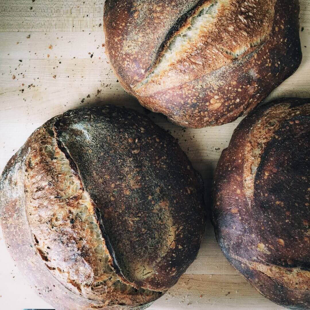 Spent beer grains sourdough bread